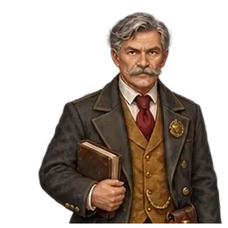 Painted portrait of Inspector Voss
