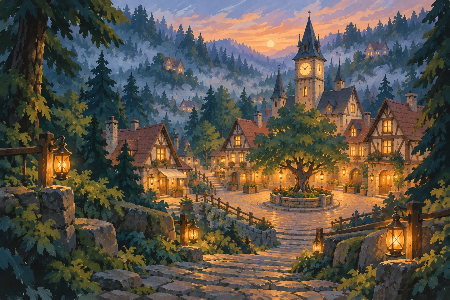 Painted story setting of Waldruh